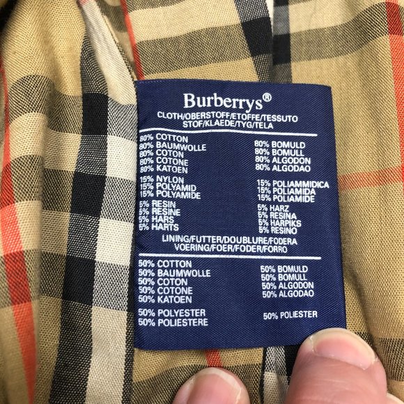 Vintage Burberry's Mens 42 Trench Coat Belted - Picture 10 of 12